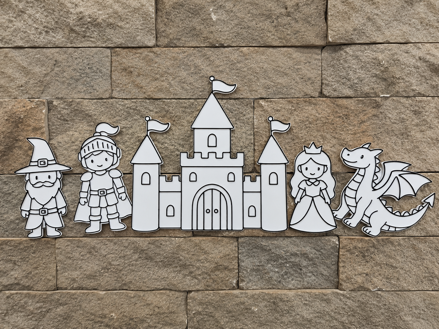 Fantasy Castle Small World Educational Play Set | Wizard, Knight, Princess & Dragon Learning Resource