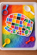 Elmer Elephant Sensory Filling Tray – Colour Sorting EYFS Tuff Tray Resource